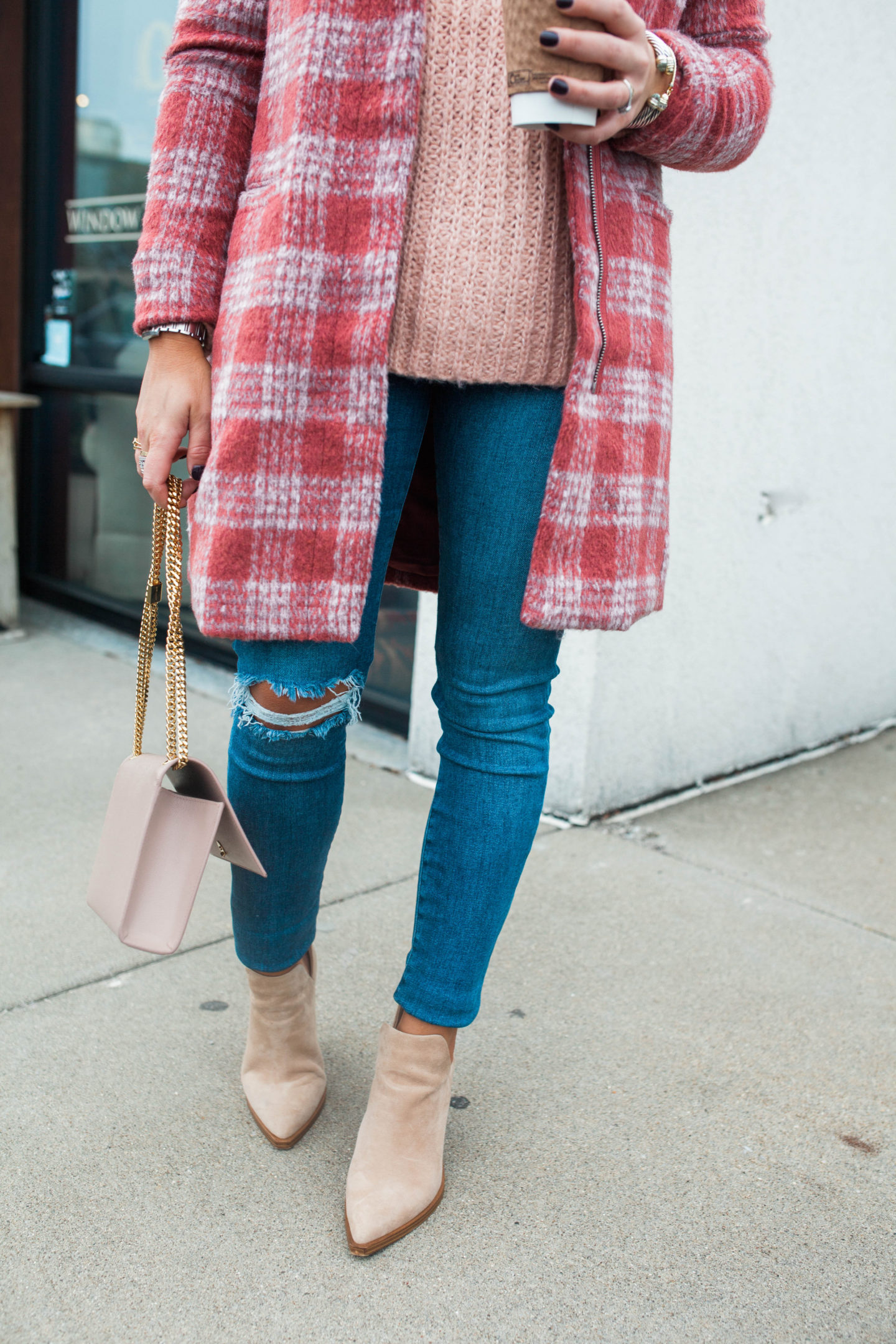 Vince Camuto Booties / Glitter & Gingham 