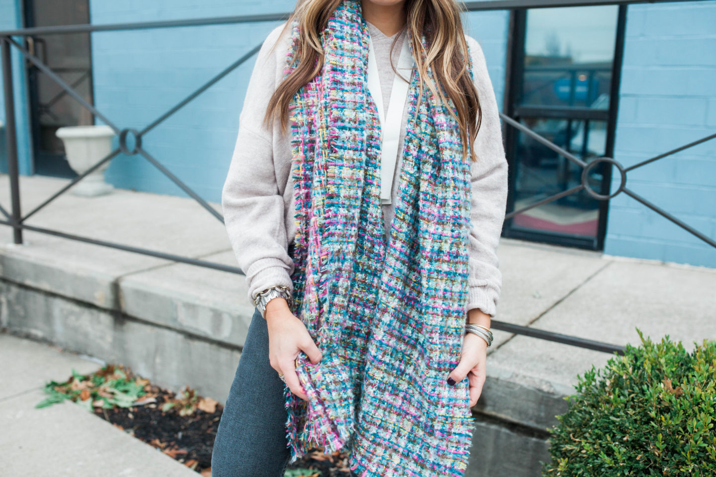 Anthropologie Scarf / Glitter & Gingham