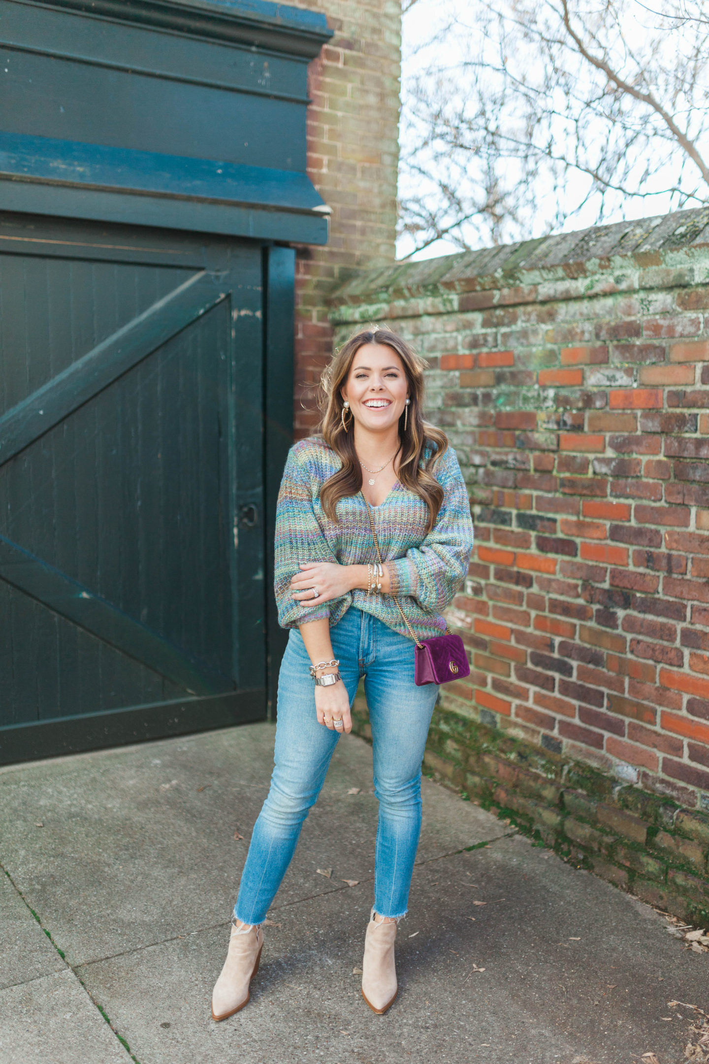 Colorful Sweater / Glitter & Gingham 