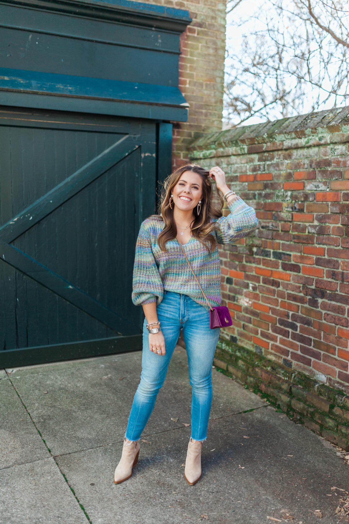 Colorful Sweater / Glitter & Gingham 