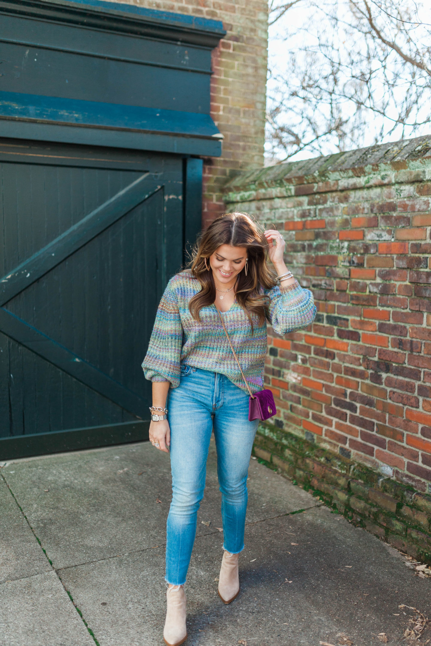 Colorful Sweater / Glitter & Gingham 