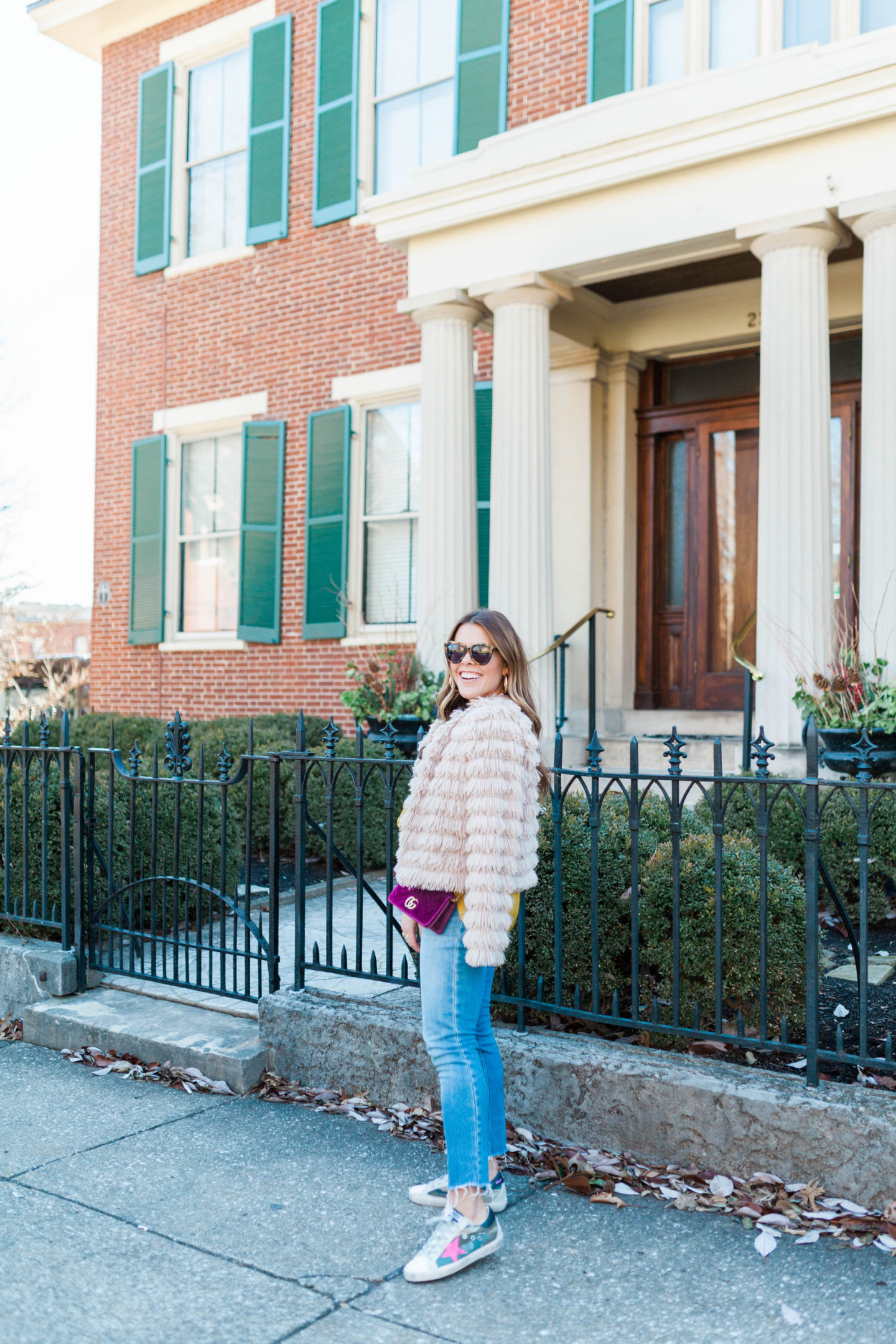 Fuzzy Jacket / Glitter & Gingham 