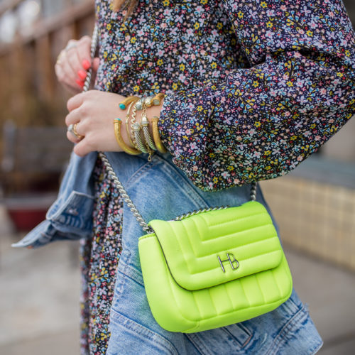Neon Crossbody / Glitter & Gingham