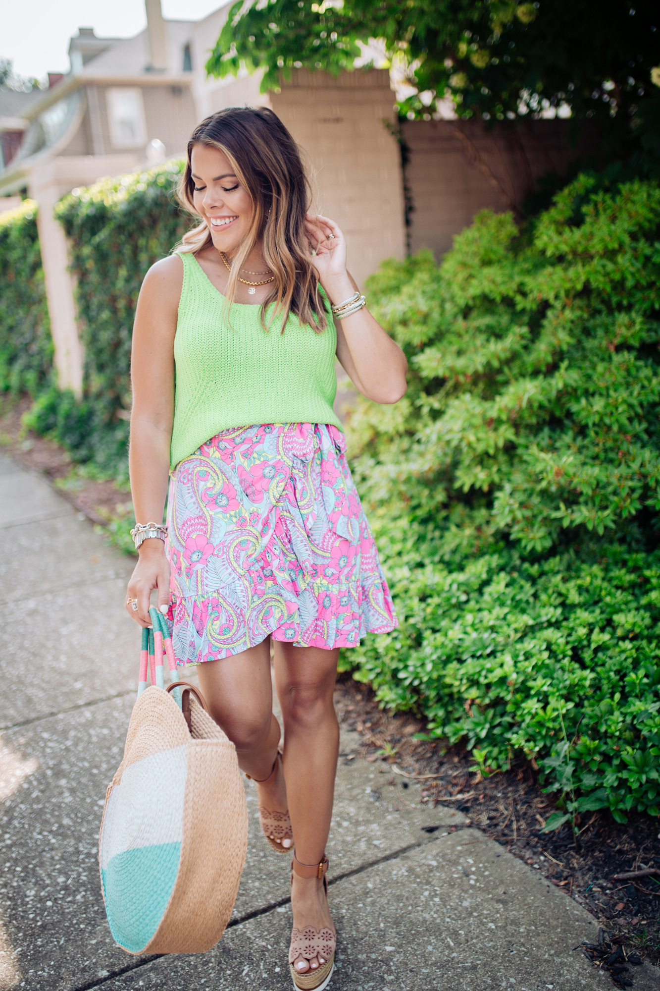 Paisley Wrap Skirt / Glitter & Gingham 