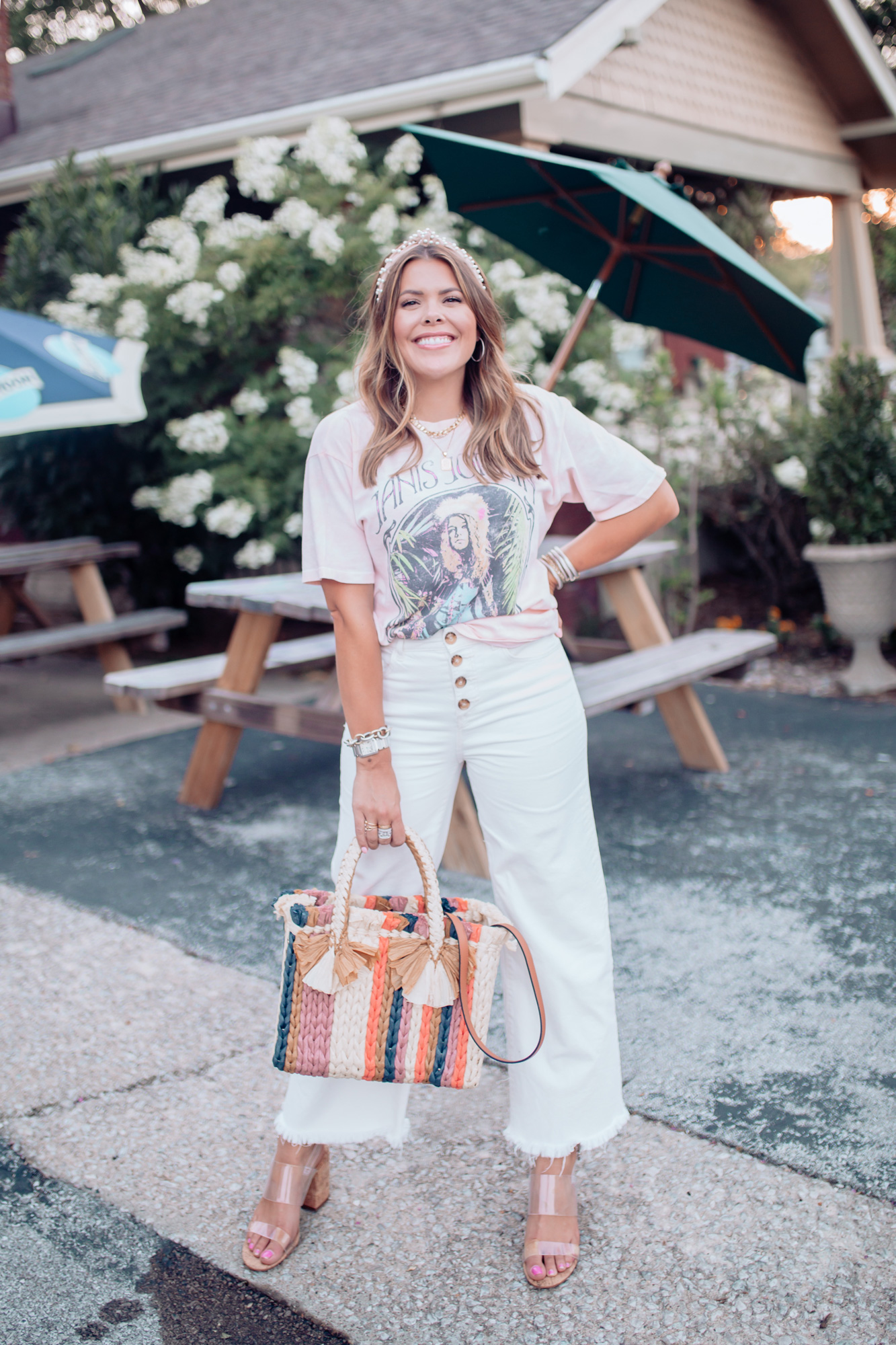 Feminine Graphic Tee / Glitter & Gingham 