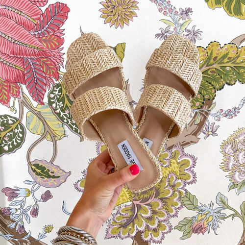 Raffia Sandals / Glitter & Gingham