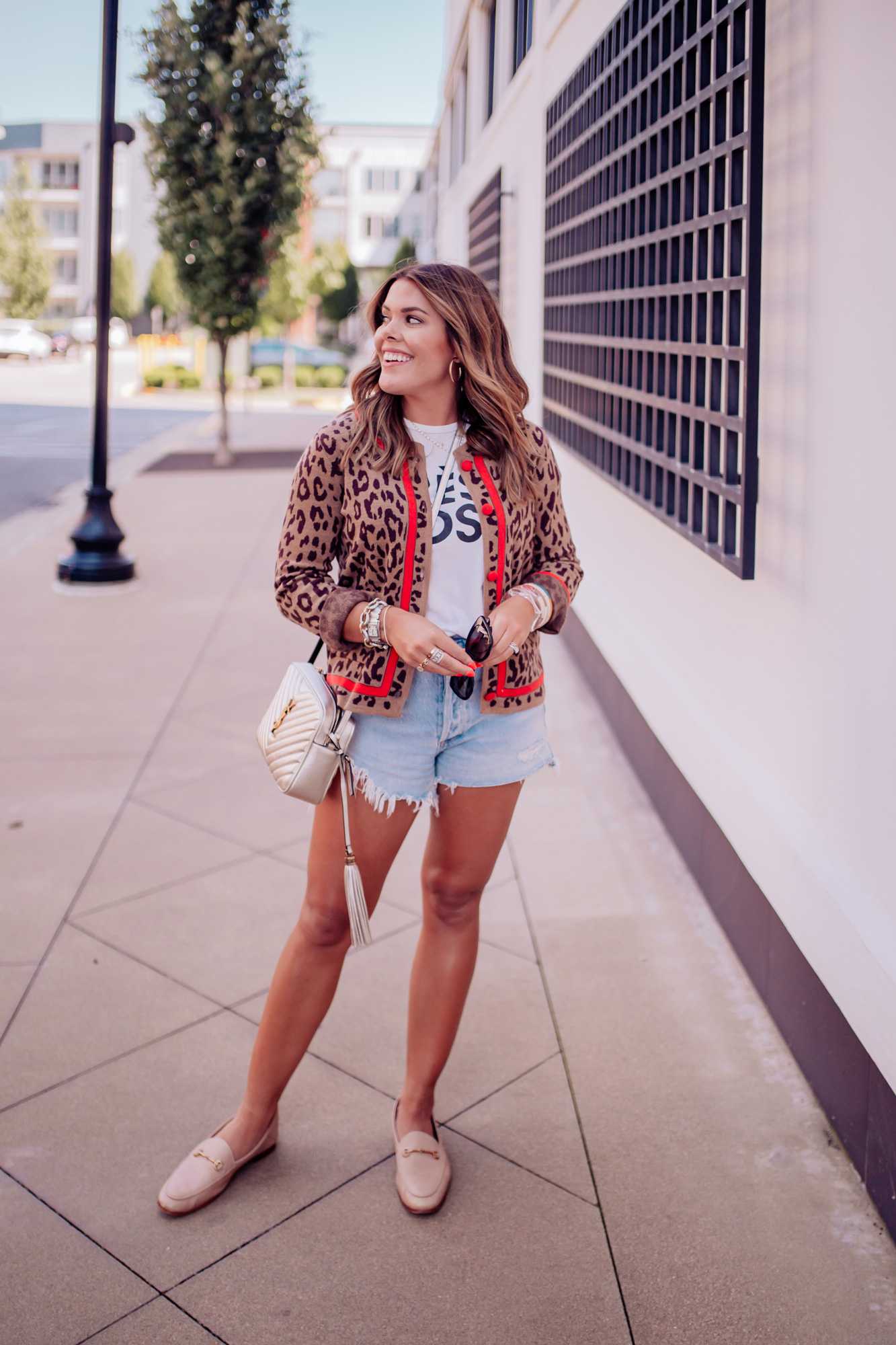 Leopard Sweater Jacket / Glitter & Gingham  