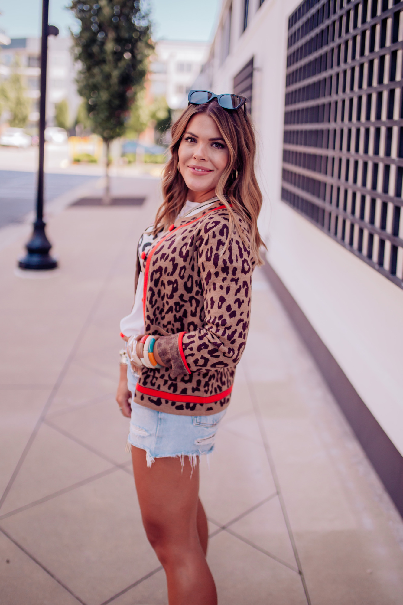 Leopard Sweater Jacket / Glitter & Gingham  