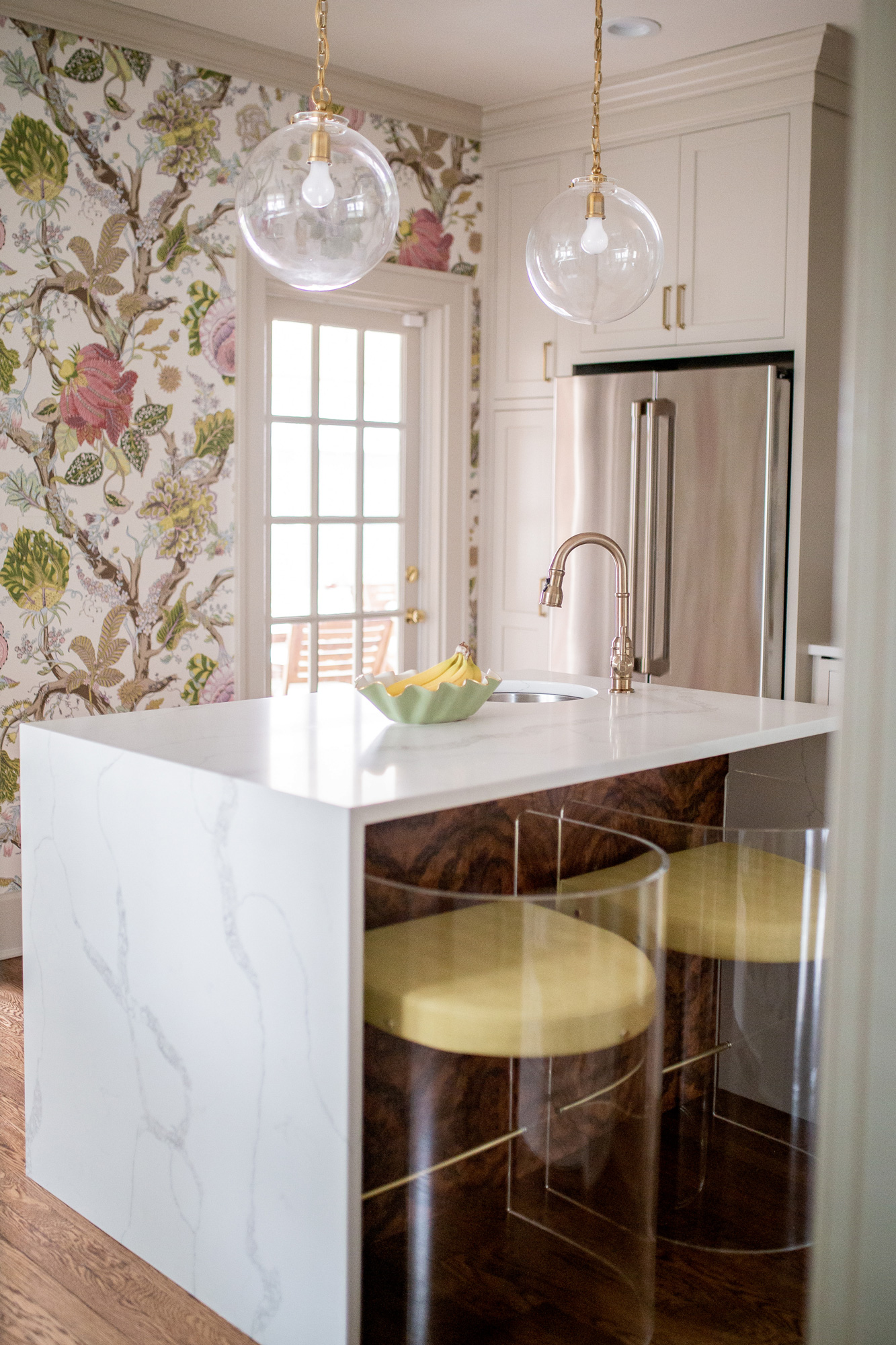 Burl Wood Kitchen Island  / Glitter & Gingham