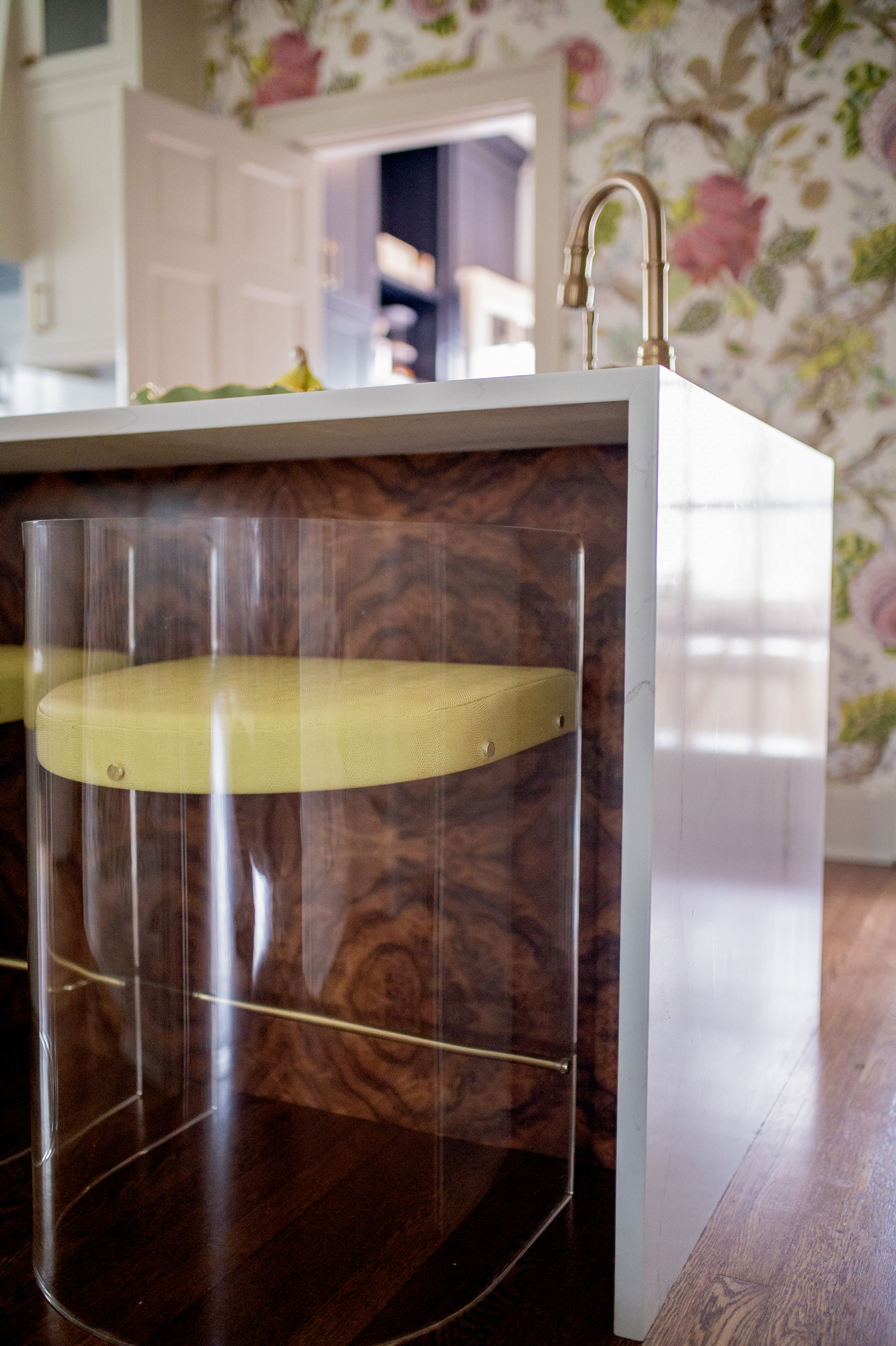 Burl Wood Kitchen Island  / Glitter & Gingham