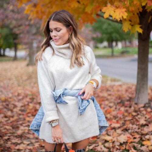 Sweater Dress Style / Glitter & Gingham