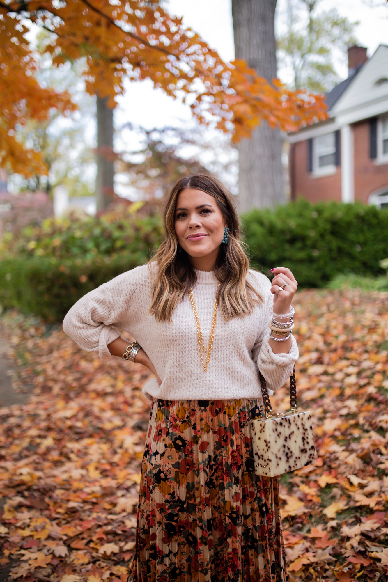 Fall outfit idea / Glitter & gingham 