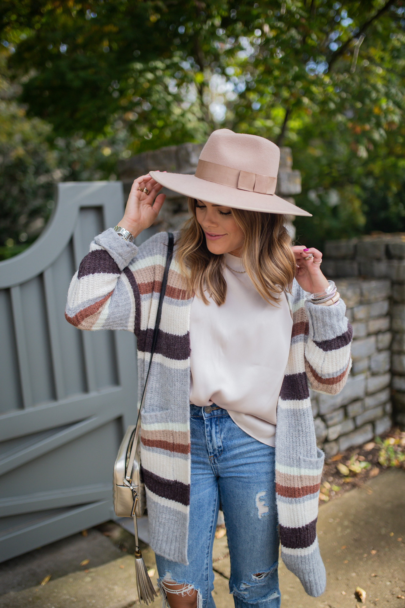 Wide Brim Hat / Glitter & Gingham 