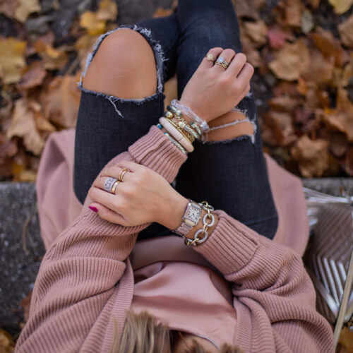 David Yurman Bracelet stack / Glitter & gingham