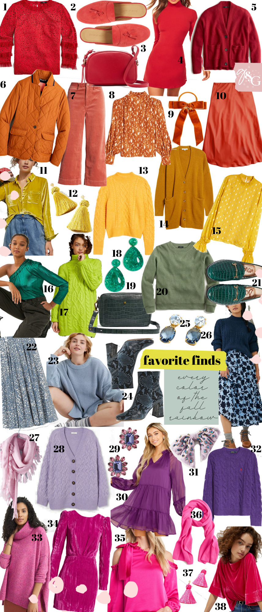 Glitter & Gingham / favorite finds a fall rainbow 