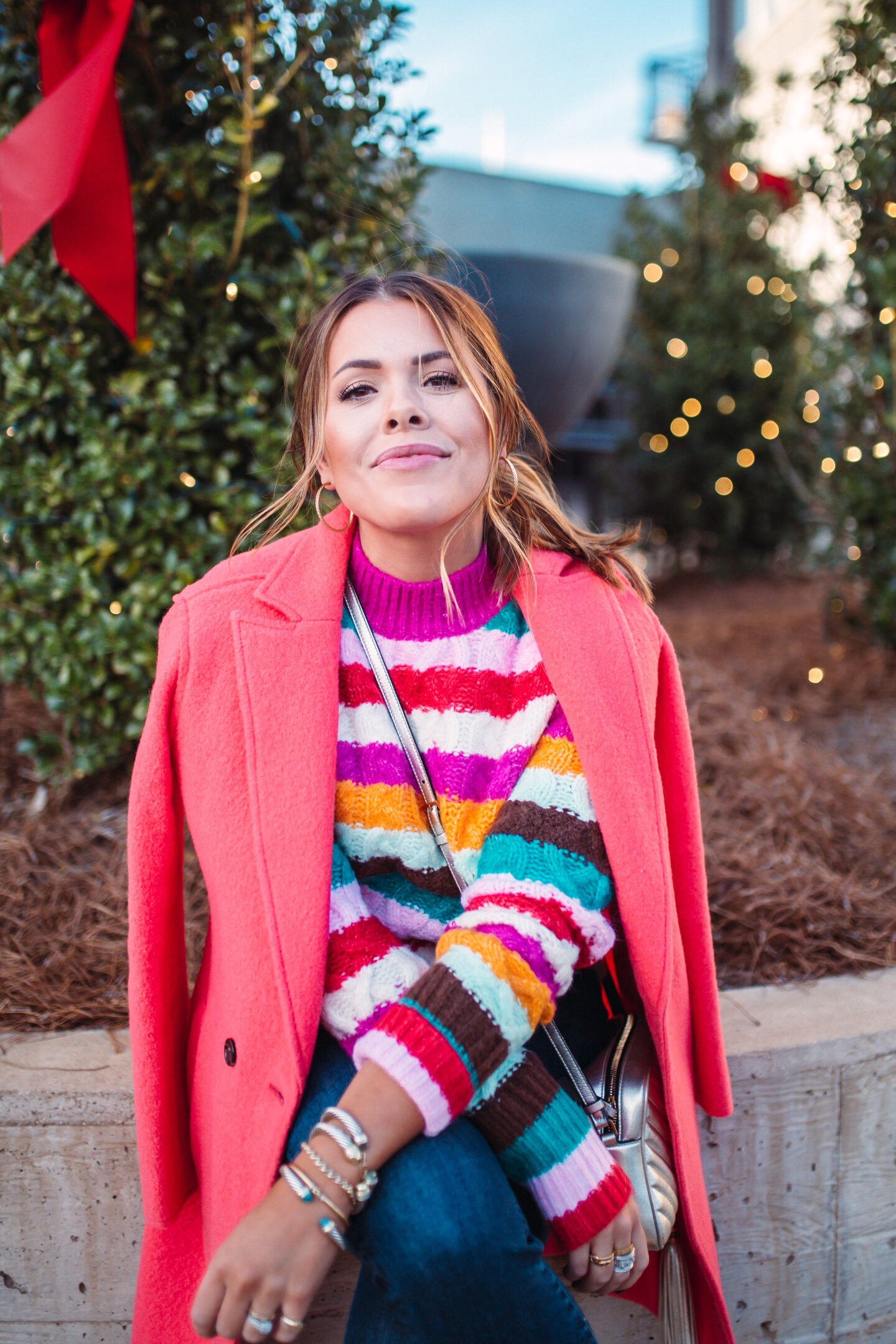 Colorful Holiday Outfit / Glitter & Gingham