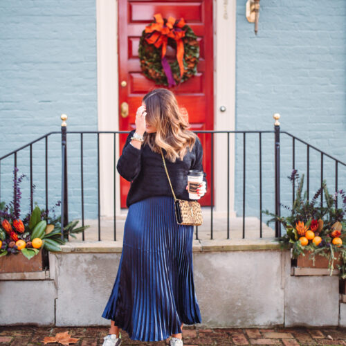 How to style navy & black together / Glitter & Gingham