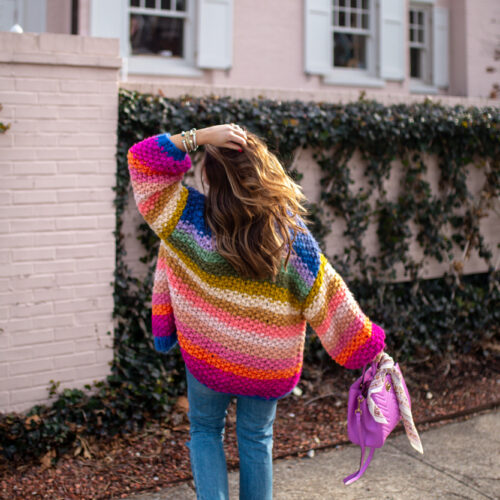 Rainbow Cardigan / Glitter & Gingham