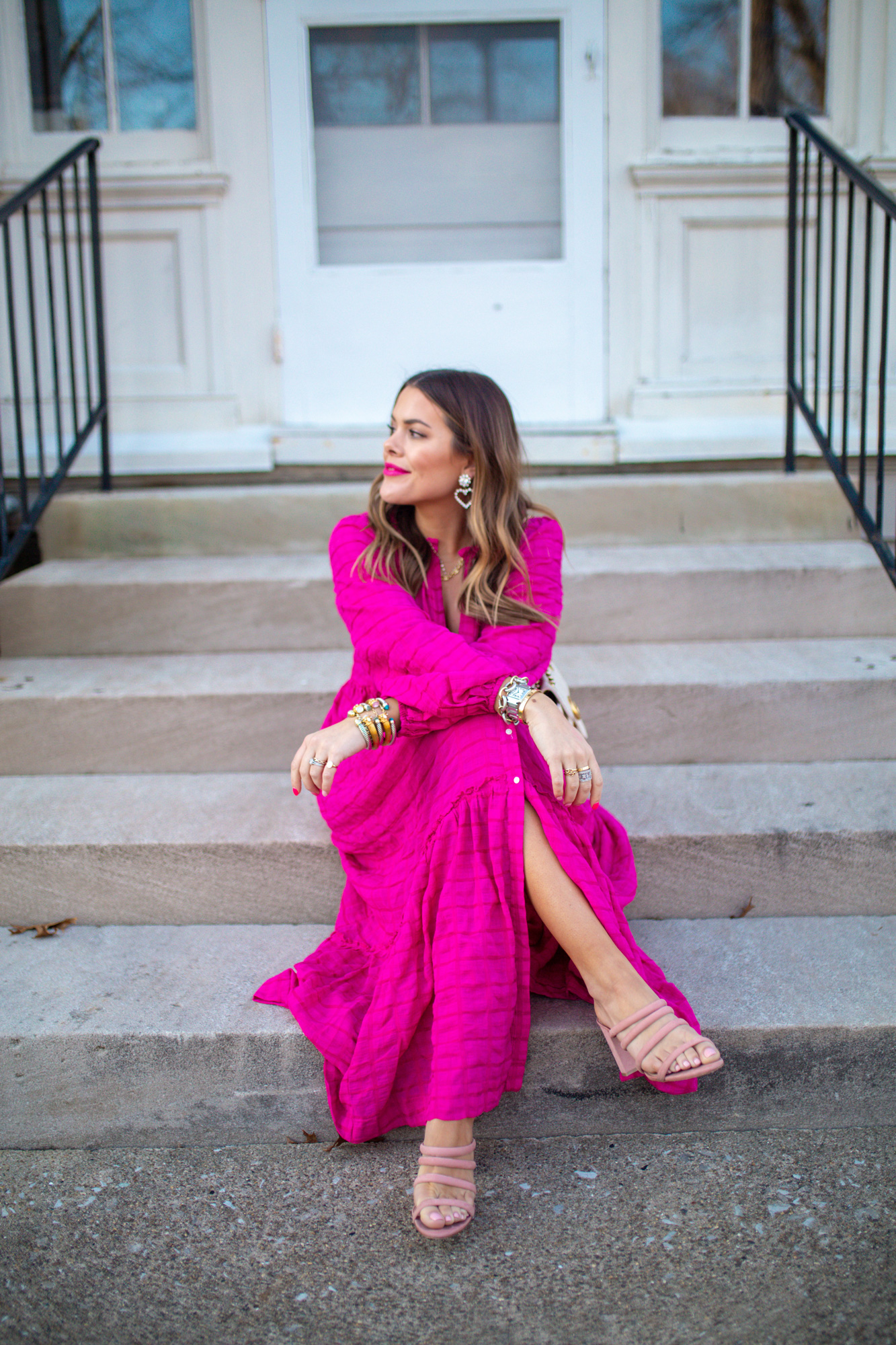 Free People Maxi Dress / Glitter & Gingham 