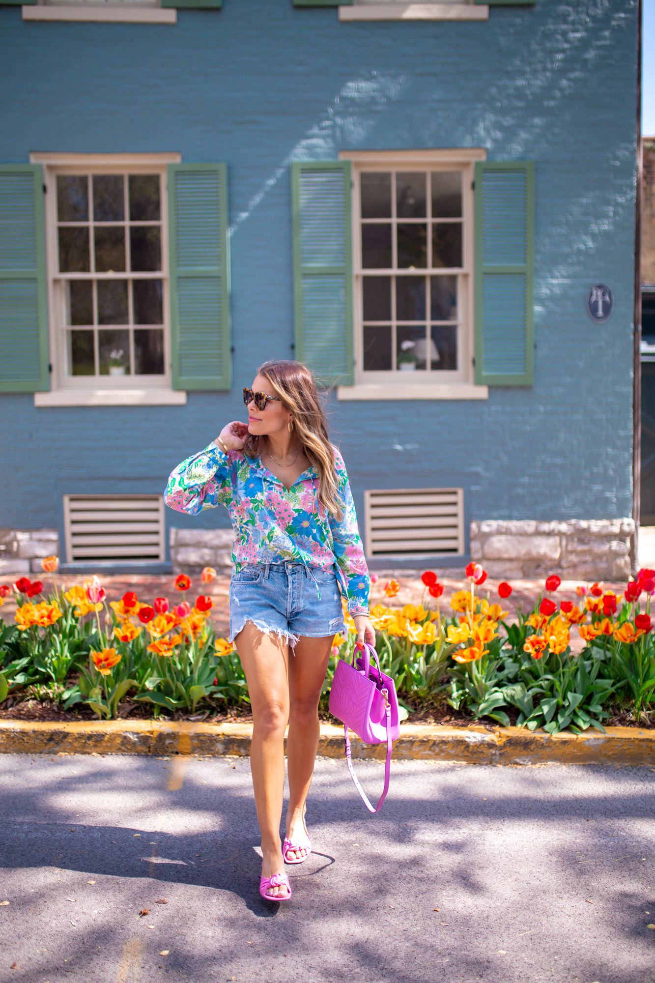 Denim Shorts Style / Glitter & Gingham 