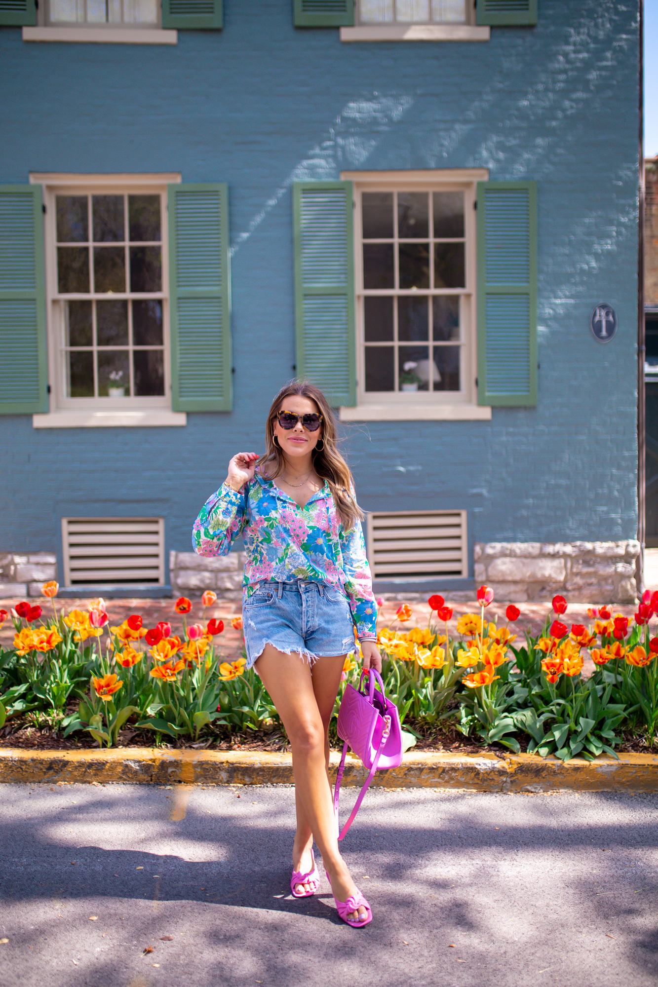 Denim Shorts Style / Glitter & Gingham 