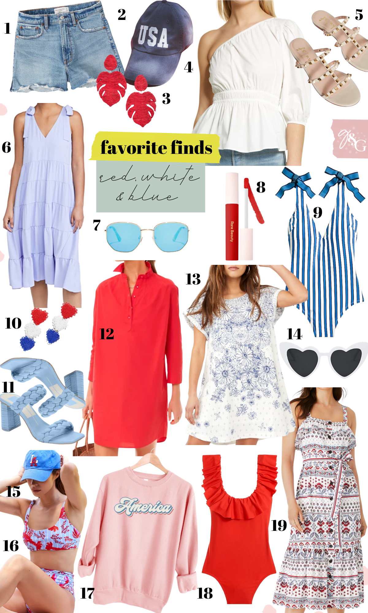 Favorite Finds: Red, White & Blue / 4th of July Outfits 