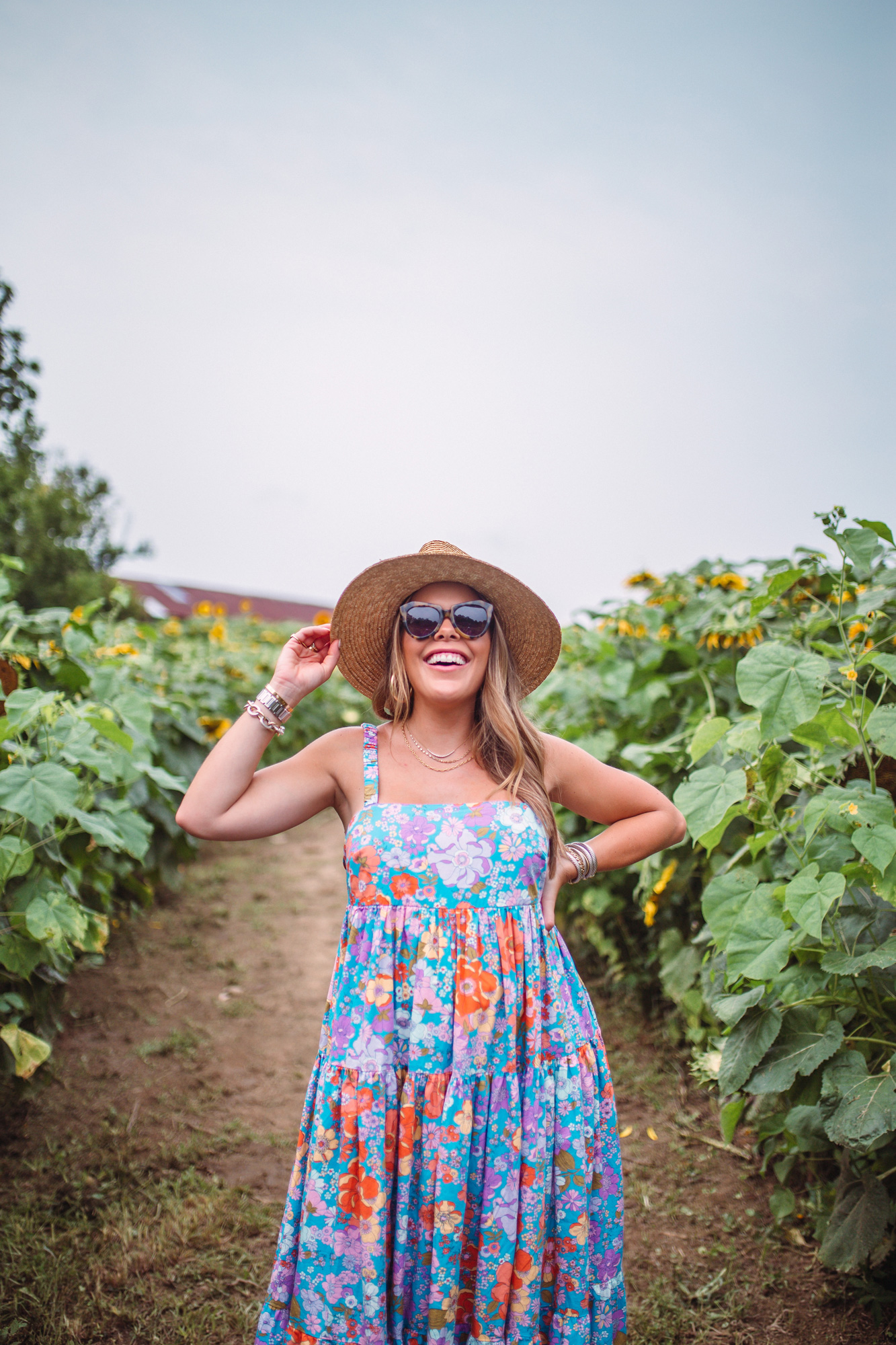 Free People Floral Maxi / Glitter & Gingham 