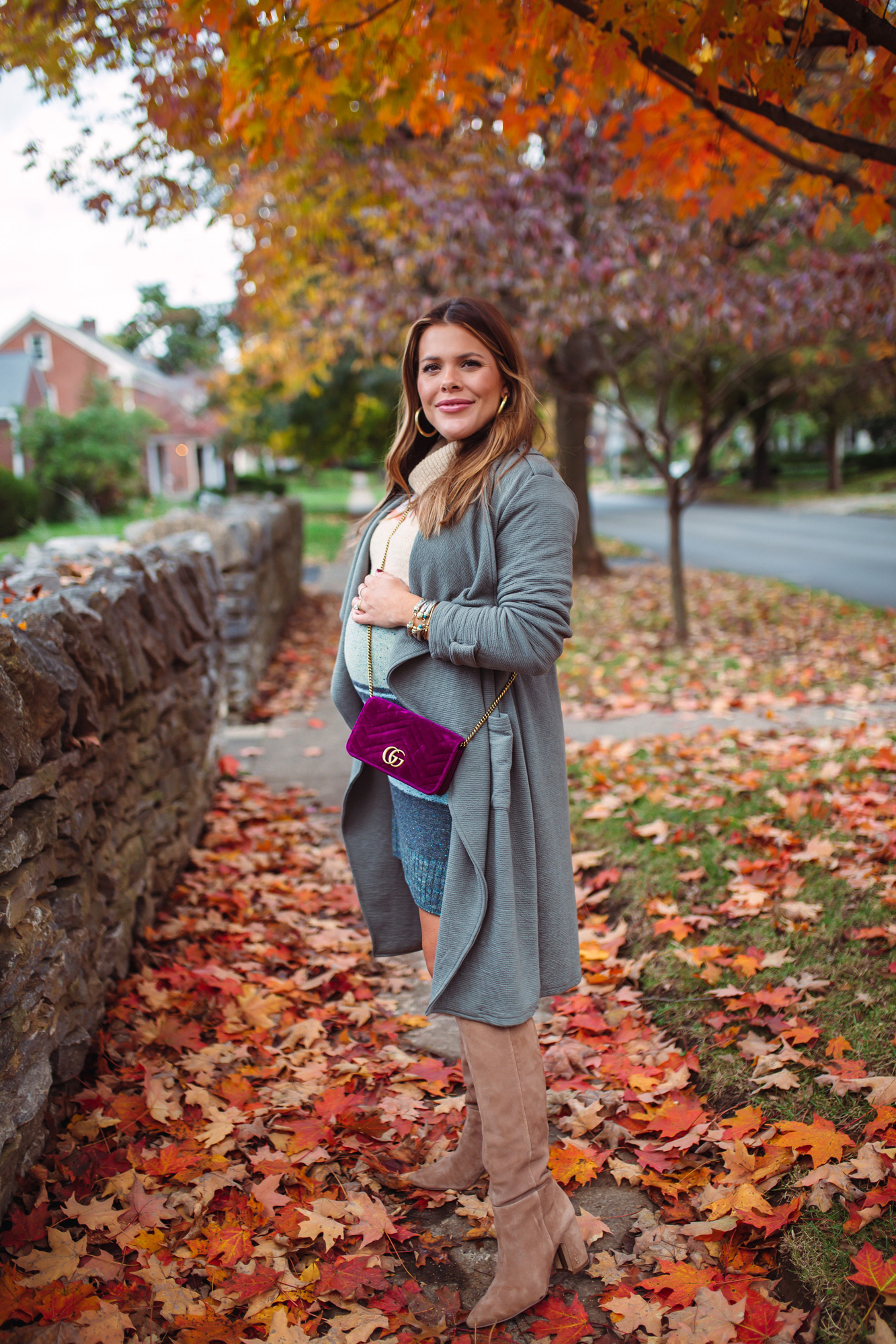 How to Style a Sweater Dress for Pregnancy