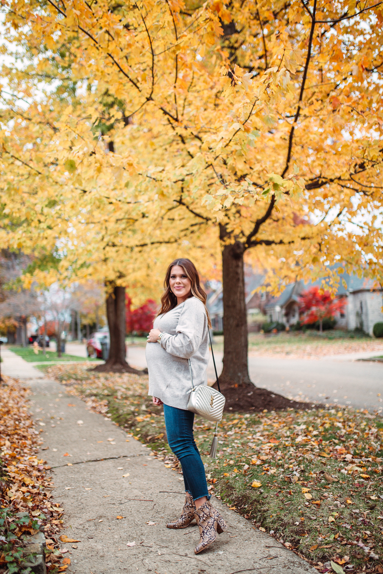 Fall pregnancy style / glitter & gingham 