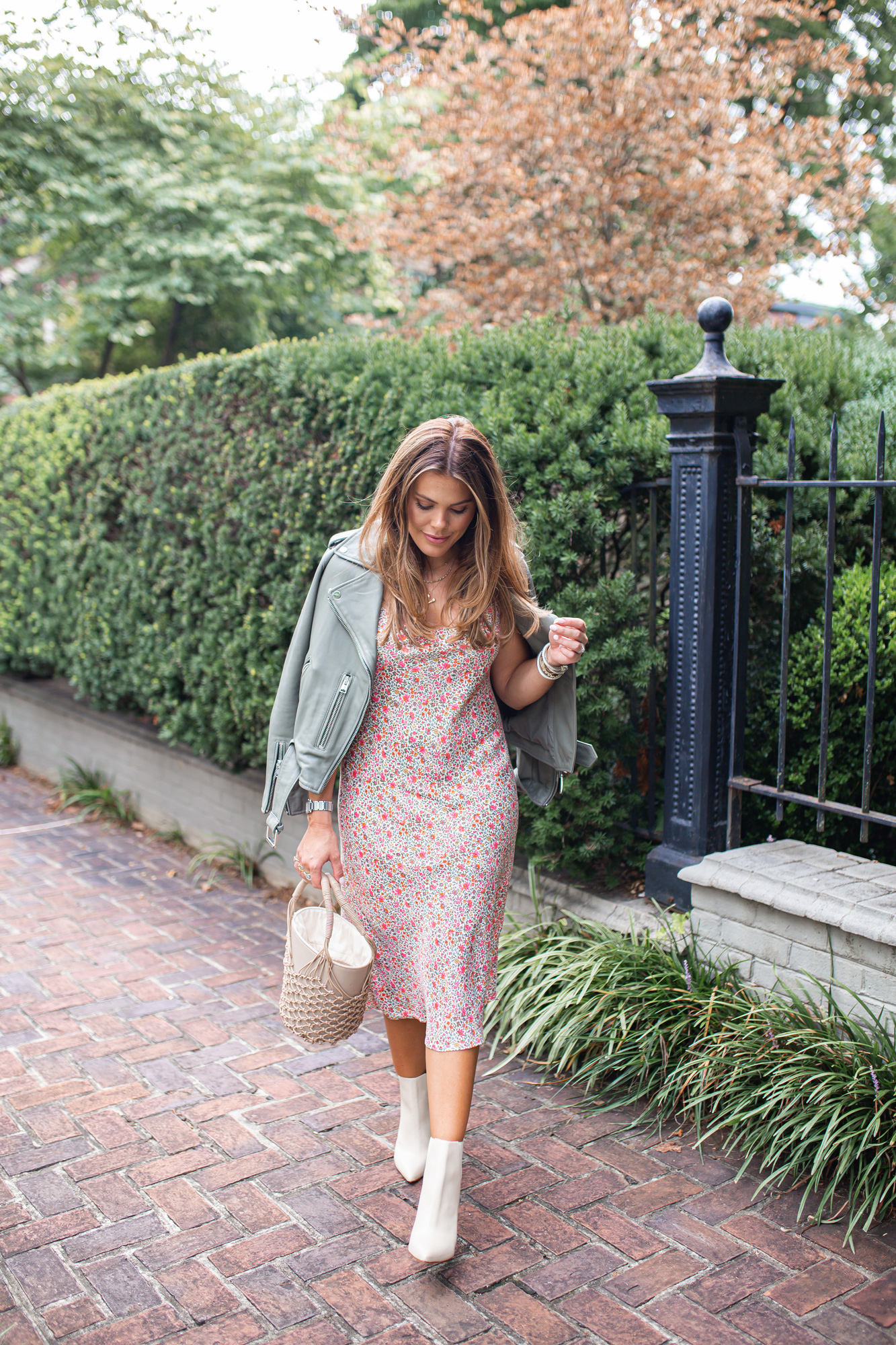 Slip dress for fall / Glitter & Gingham 