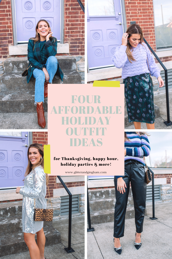 Affordable Holiday Outfit Ideas / Glitter & Gingham