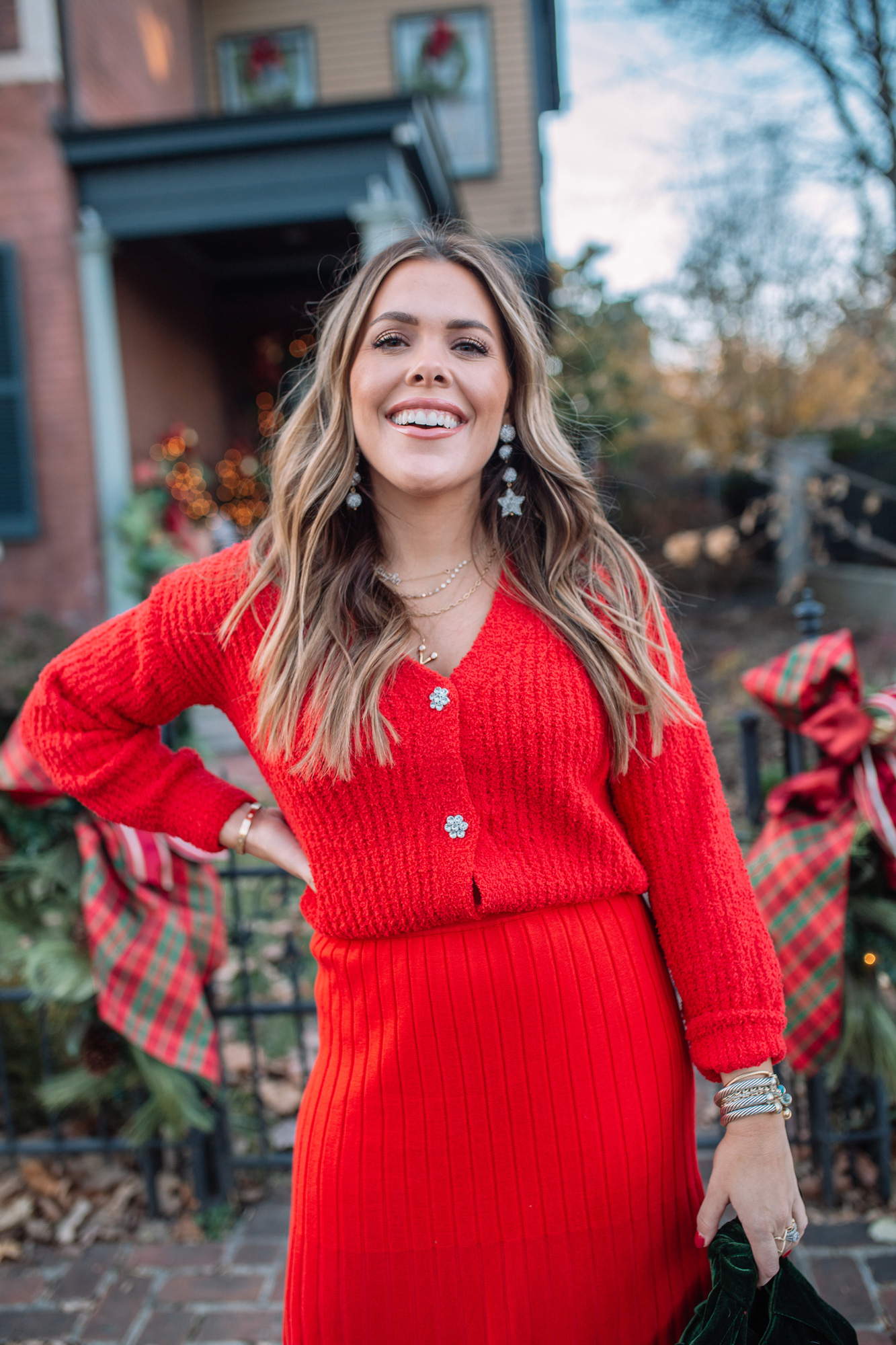 Walmart holiday outfit / Glitter & Gingham 