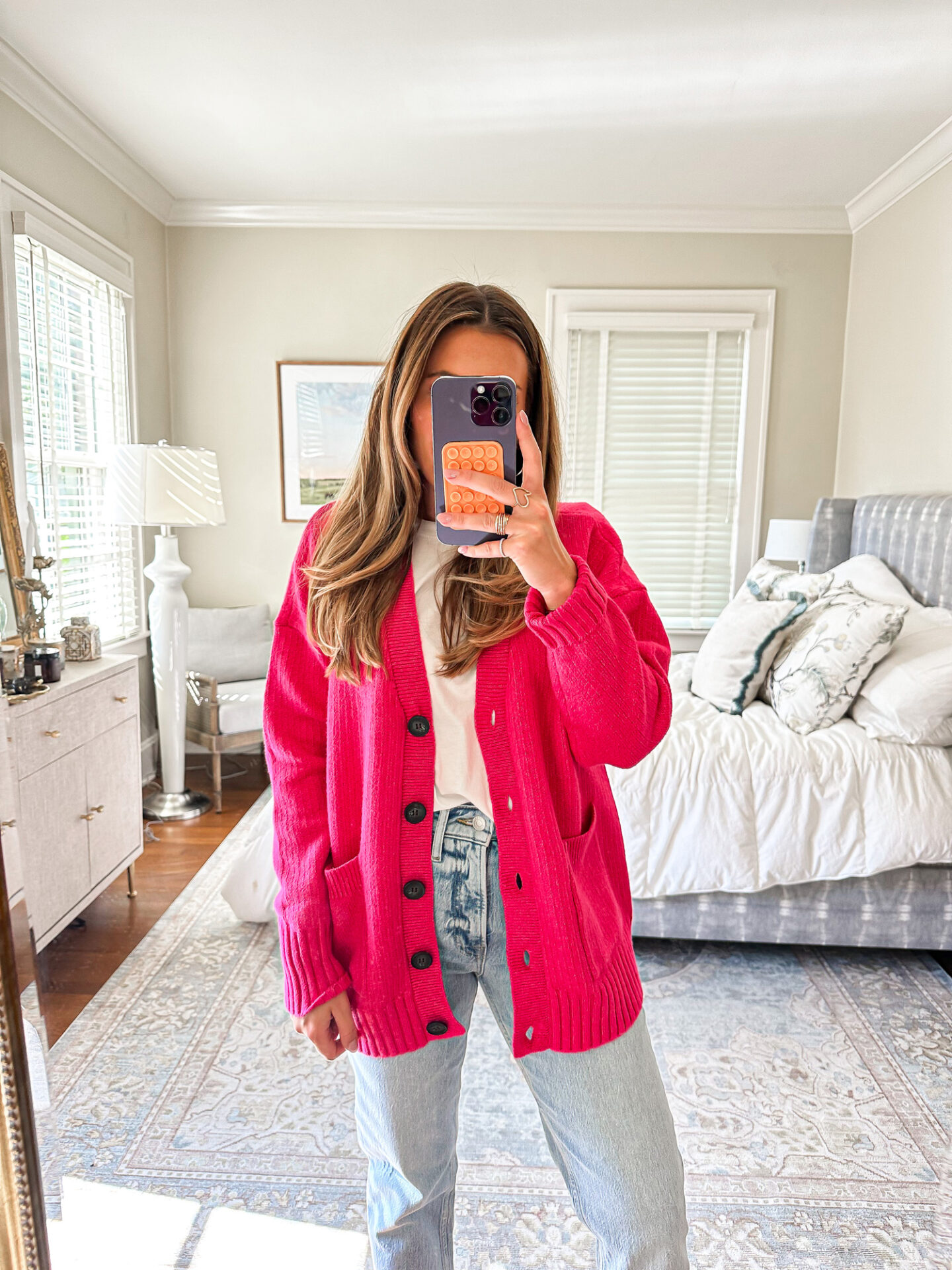 Pink Cardigan for Fall // Glitter & GIngham 