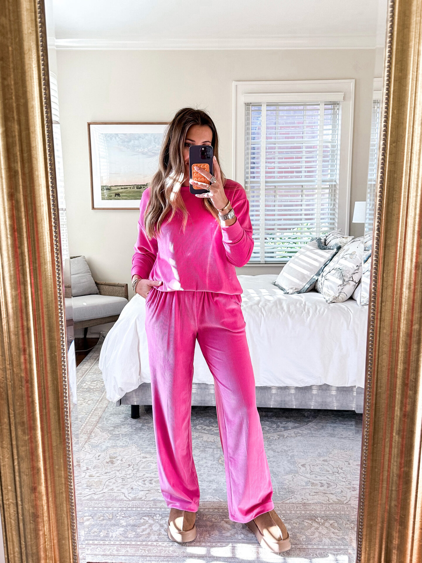 Walmart Loungewear Set // Glitter & Gingham 