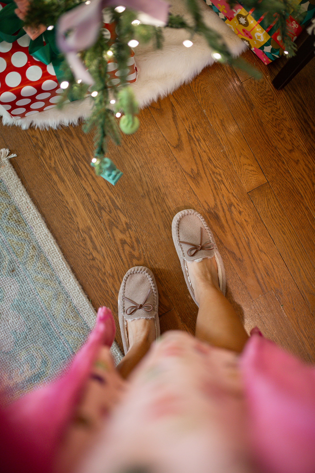 Walmart Slippers / Glitter & Gingham 